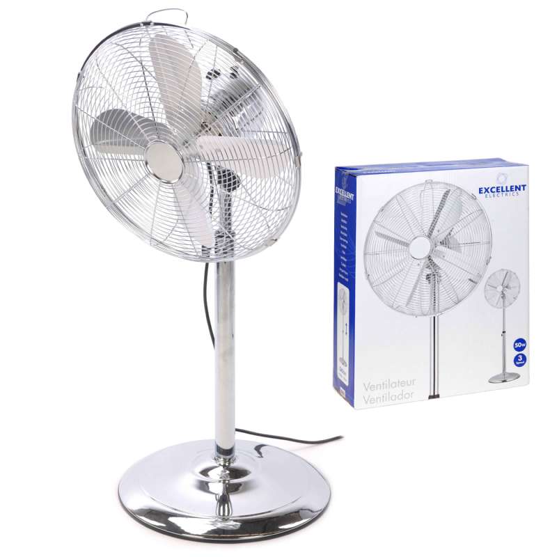 Ventilateur sur pied chromé Ø40cm - Provence Outillage