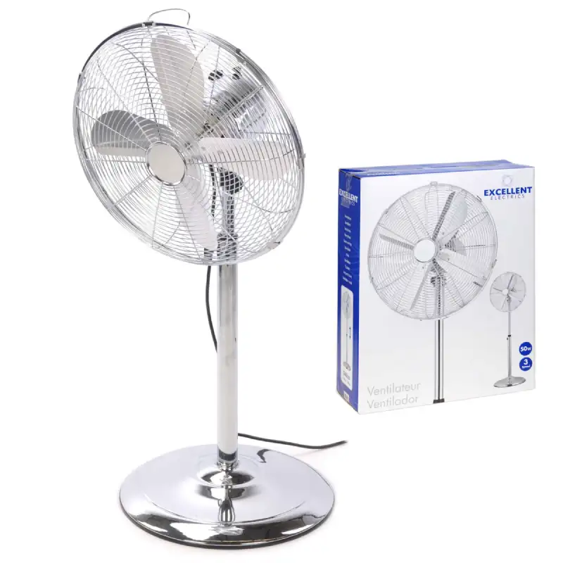 Ventilateur sur pied chromé Ø40cm