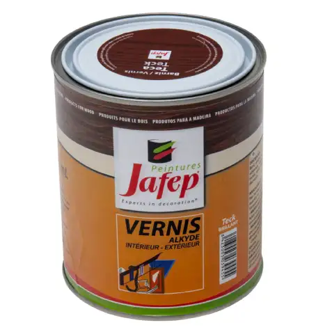 Vernis synthétique teinte teck brillant Jafep