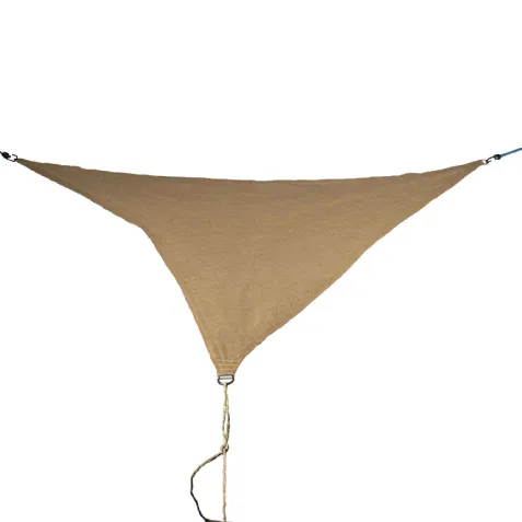 Voile d'Ombrage Triangulaire en Jute Naturel - WERKAPRO