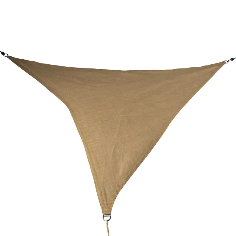 Voile d'Ombrage Triangulaire en Jute Naturel - WERKAPRO