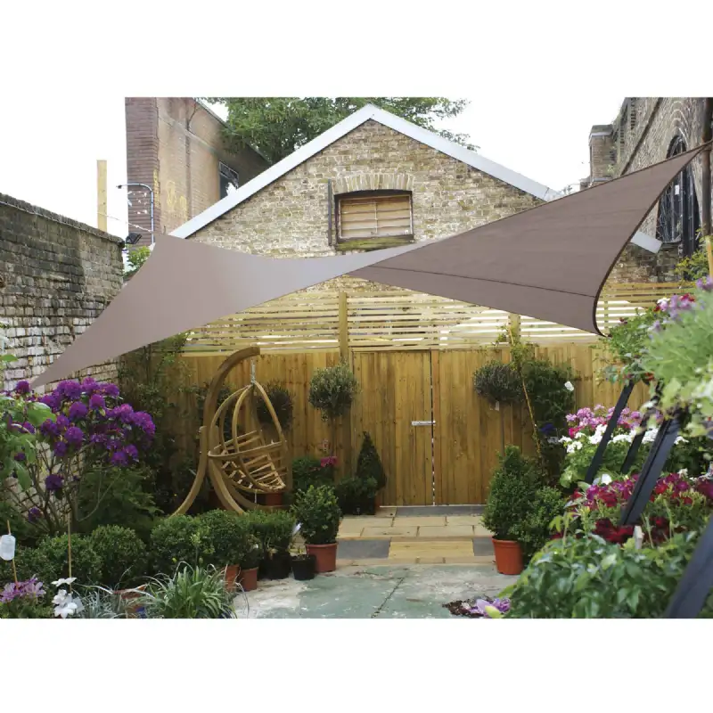 Voile d'ombrage carrée 5 m taupe