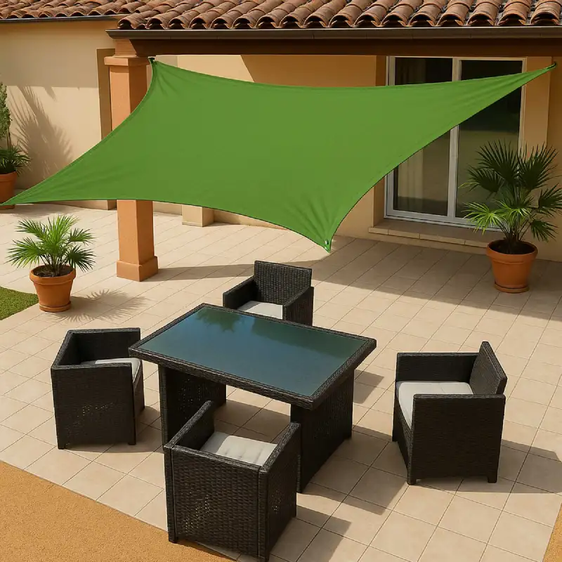 Voile d'ombrage carrée verte anis WERKA PRO