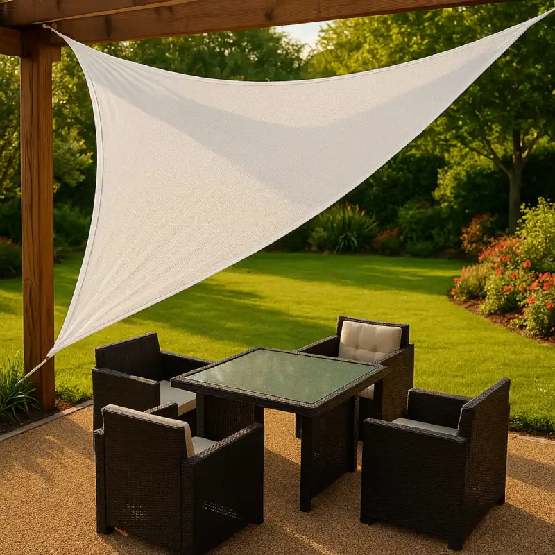 Voile d'ombrage blanc triangulaire WERKA PRO