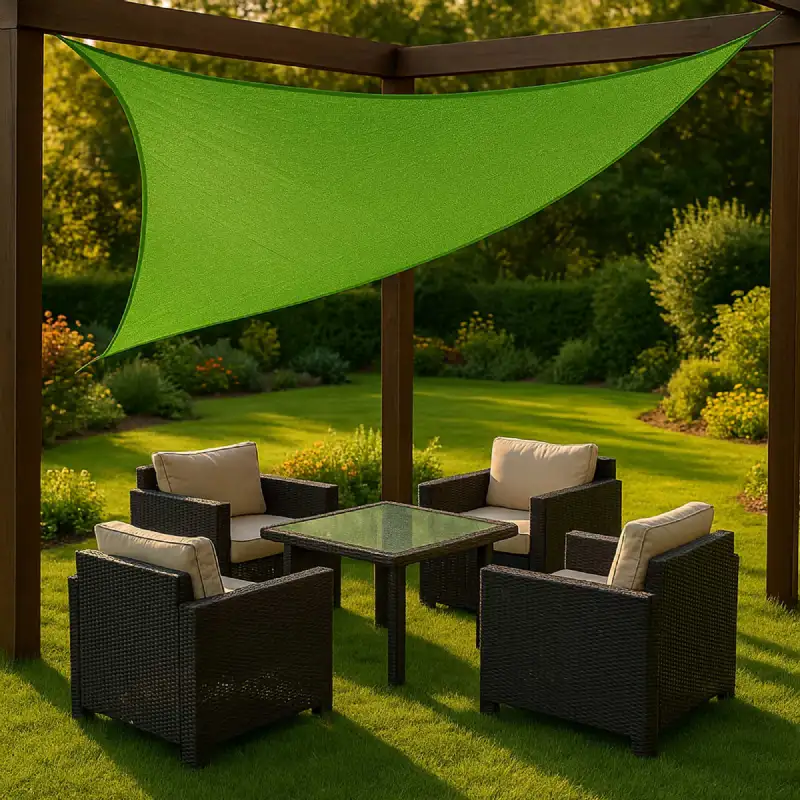 Voile d'ombrage verte triangulaire WERKA PRO