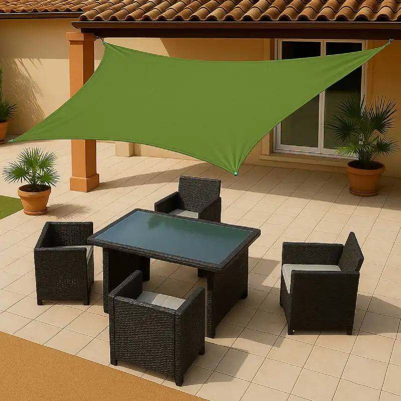 Voile d'ombrage carrée verte anis WERKA PRO