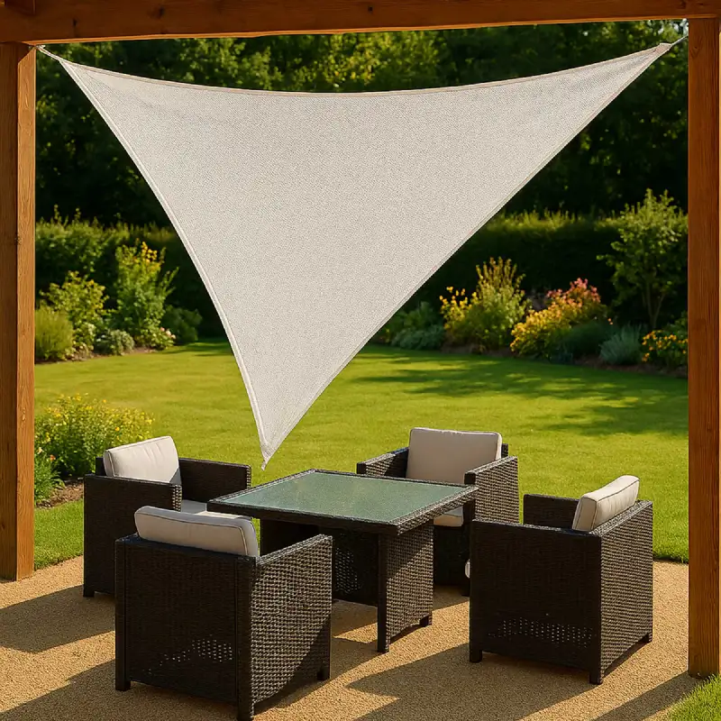 Voile d'ombrage blanc triangulaire WERKA PRO