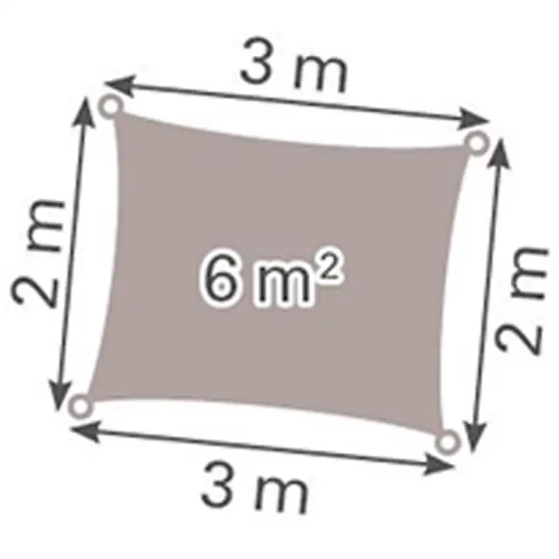 Voile d'ombrage Solaire à 150 LED 2x3m