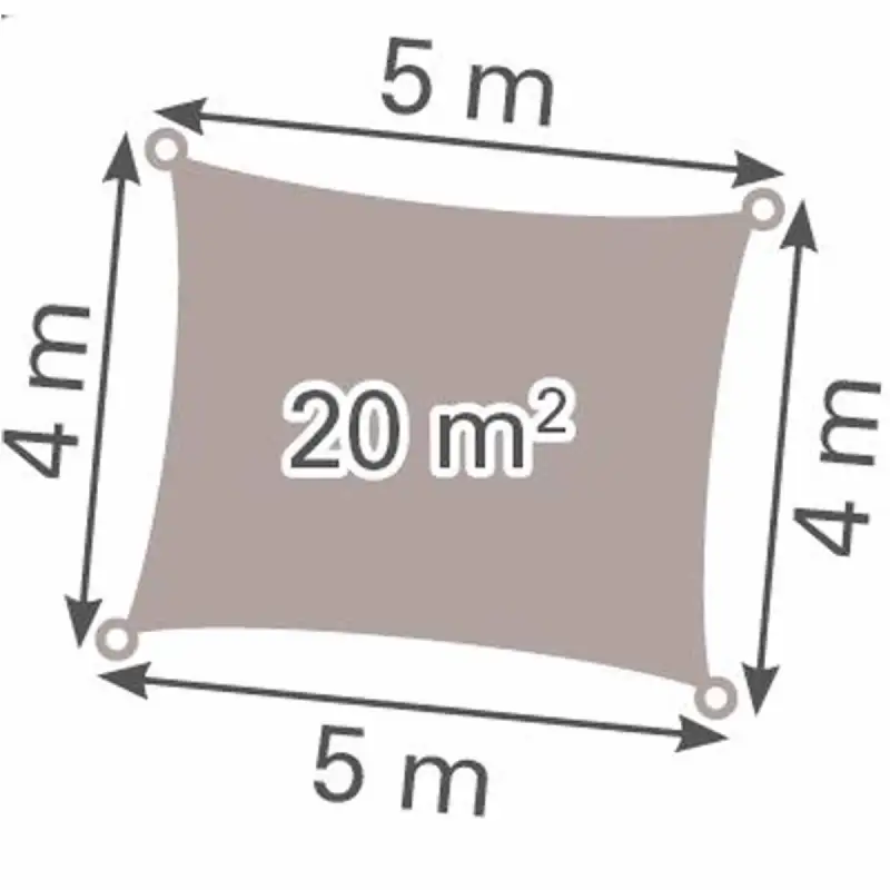 Voile d'ombrage Solaire à 300 LED - 4x5m