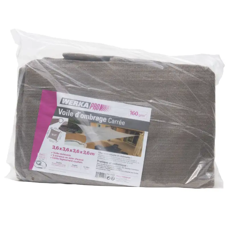 Voile d'ombrage taupe WERKA PRO