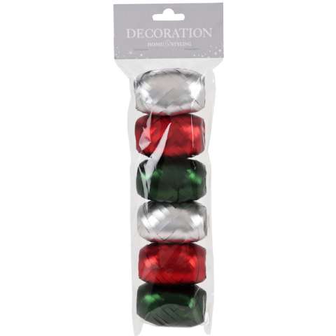 Ruban bolduc 6 rouleaux assortis - Koopman - 1,20€ Ruban bolduc 6 rouleaux assortis