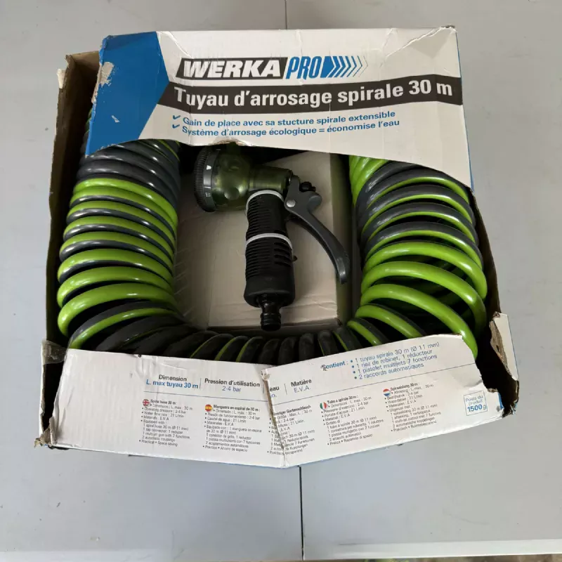 Tuyau d'arrosage spirale 30m WERKA PRO