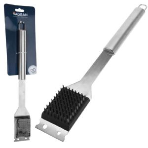 Brosse inox 3 fonctions 43 cm pour barbecue