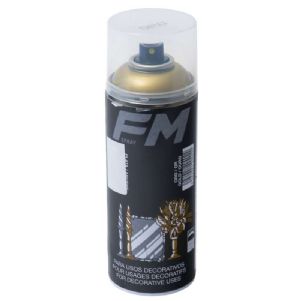 Bombe de peinture spray déco dorée 400ml