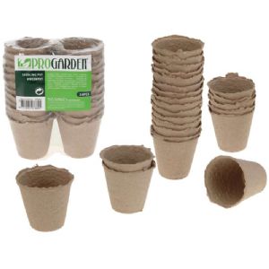 24 pots ronds de semence carton de ∅ 6 cm 