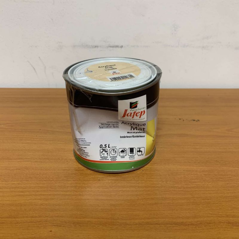 Peinture acrylique mat vanille Jafep (0,5L)
