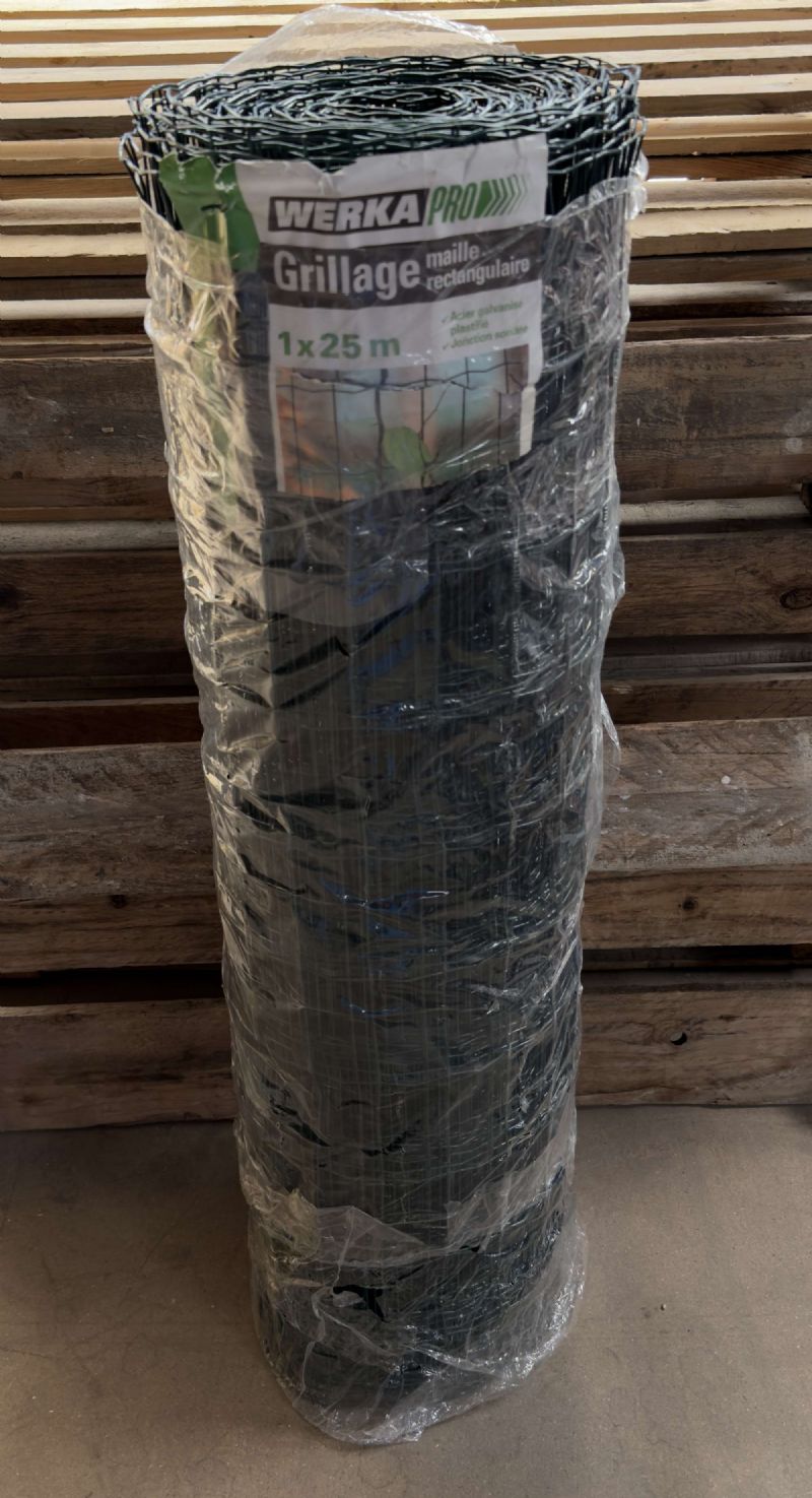 Grillage soudé vert WERKA PRO en rouleau de 25m