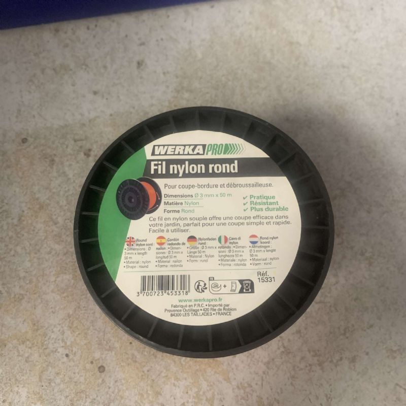 Fil nylon rond WERKA PRO (Rouleau de 50 mètres)