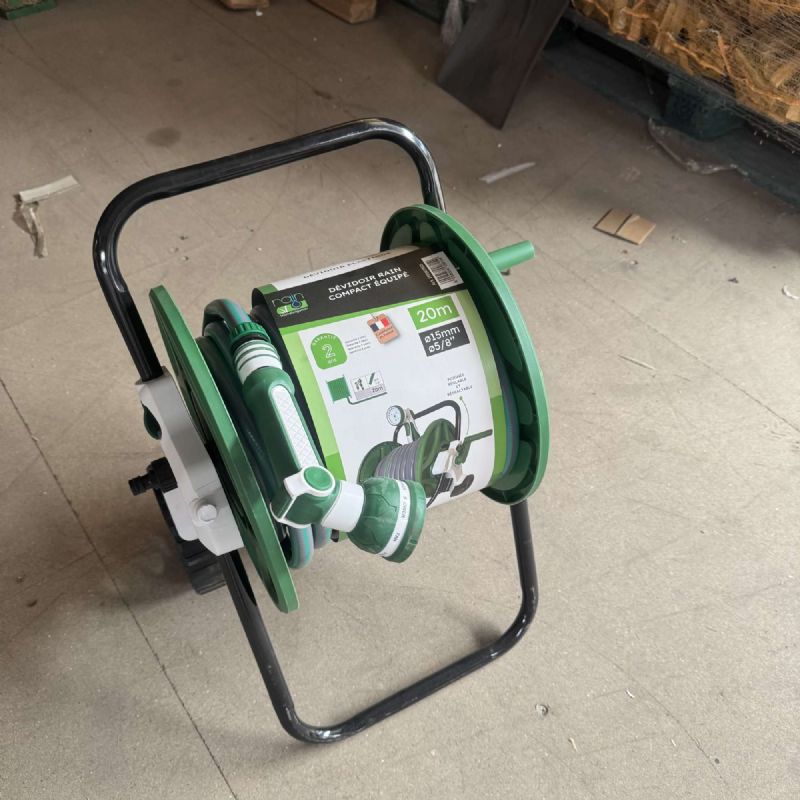 Dévidoir sur roues avec tuyau 15 mm 20 m