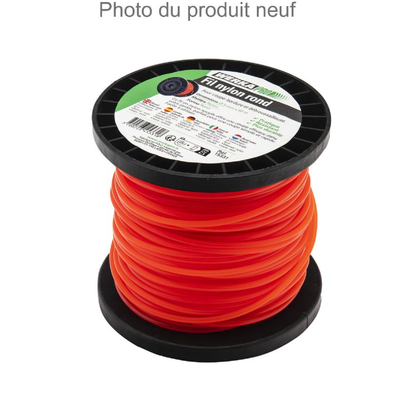 Fil nylon rond WERKA PRO (Rouleau de 50 mètres)