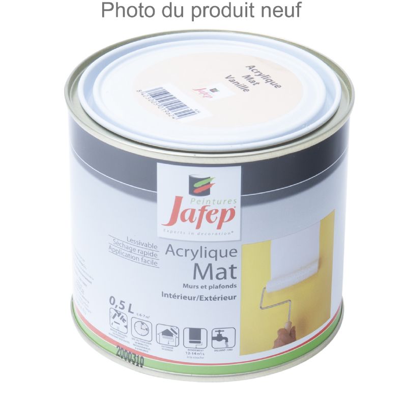 Peinture acrylique mat vanille Jafep (0,5L)