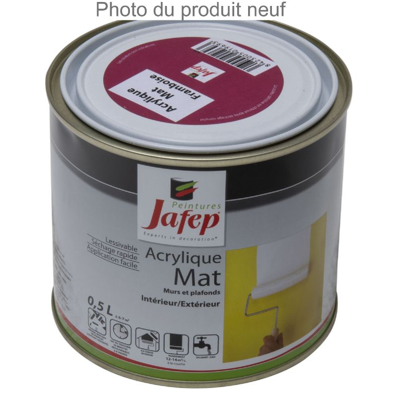 Peinture acrylique mat framboise Jafep (0,5L)